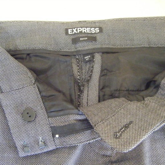 Black and White Express Editor Trouser Slacks with Pockets Ladies Size 0 - Picture 8 of 9